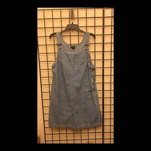 Denim overalls dress